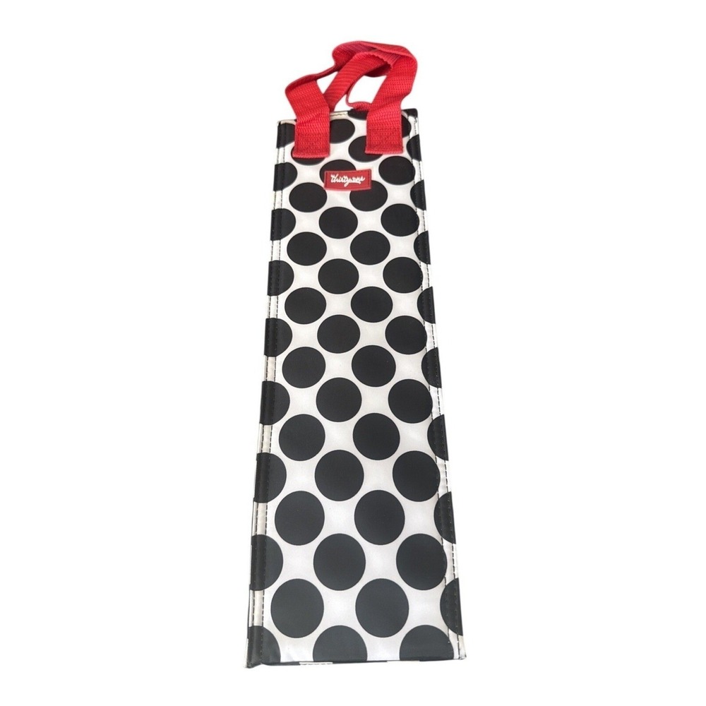 Thirty-One Perfect Bottle Thermal Wine Bag in Spotty Black Dots NEW
